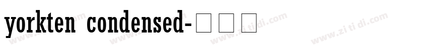 yorkten condensed字体转换